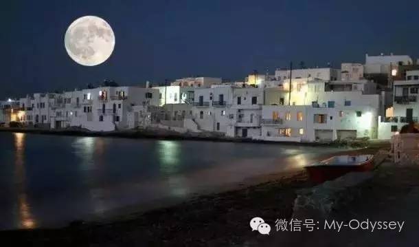 爱琴海上的另一颗璀璨明珠——米科诺斯岛上的月亮 